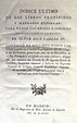 Índice de libros prohibidos por la Inquisición (1790) - Librería ...
