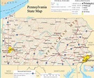 Pennsylvania State Map With Counties And Cities - Map