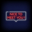 Nice To Meet You Neon Signs Style Text Vector 2267615 Vector Art at ...