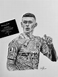 Manchester City Print Phil Foden Drawing - Etsy UK