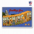 Greetings From WASHINGTON DC Vintage Reprint Postcard Set of - Etsy