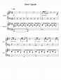 Don t Speak - No doubt Sheet music for Piano | Download free in PDF or ...