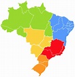 Mapa Do Brasil Cores - EducaBrilha