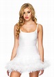 Petticoat Kleid mit Tüllrock Unterrock weiß Damen Kostüm Fasching ...