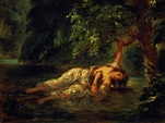The Death Of Ophelia, 1844 Painting by Ferdinand Victor Eugene ...