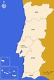 Map of Portugal regions: political and state map of Portugal