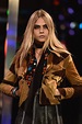 CARA DELEVINGNE on the Runway of Saint Laurent Fashion Show in Paris ...