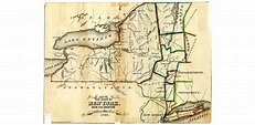 1788 map of New York, showing native lands and ten counties | Map of ...