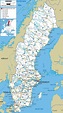 Suecia ciudades mapa - Suecia mapa con las ciudades del Norte de Europa ...