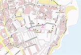 Antibes-Stadtplan mit Satellitenaufnahme und Hotels von Südfrankreich