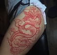 37++ Astonishing Dragon tattoo red ink image HD