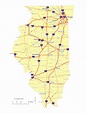 Large Detailed Roads And Highways Map Of Illinois State With All Cities ...