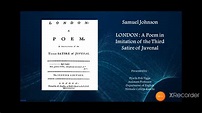 London by Samuel Johnson (lecture 4) - YouTube
