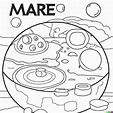15+ Desenhos de Planeta Marte para Imprimir e Colorir/Pintar