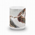 Michelangelo The Creation of Adam coffee mug coffee cup art | Etsy