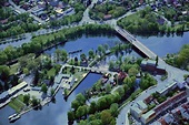 Luftaufnahme Fürstenwalde/Spree - Schleusenanlagen am Ufer der ...