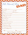 Father's Day All About My Dad Printable