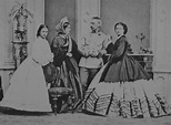L'Arciduca Alberto con la moglie, Ildegarda di Baviera (1825-1864), e ...