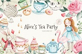 Alice's Tea Party | Animal Illustrations ~ Creative Market
