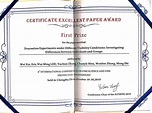 Excellent Paper Award-First Prize - CityU Scholars | A Research Hub of ...