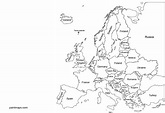 Mapa Europa Blanco Y Negro - Geno