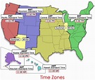 United States Map With Time Zones Printable