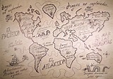 Old World Map | A drawing I made thinking of an old map. | Cristian ...