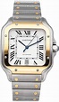 Cartier Santos Steel Silver Dial Automatic Mens Watch W2SA0006: Amazon ...