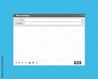 Email template mail mockup window browser. Blank screen gmail template ...