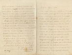 Autografo di Carlo Emanuele dal Pozzo della Cisterna Principe Patriota ...