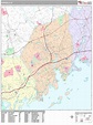 Norwalk Connecticut Wall Map (Premium Style) by MarketMAPS