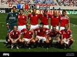 Soccer - FIFA World Cup 2002 - Group A - Denmark v France. Denmark team ...