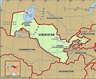 Map of Uzbekistan and geographical facts, Where Uzbekistan is on the ...