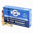 PPU, 8mm Mauser, SP, 196 Grain, 20 Rounds - 223109, 8mm Ammo at ...