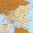 ⊛ Mapa de Nicaragua 🥇 Político & Físico Imprimir | Colorear | 2023