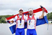 Valent and Martin Sinkovic winning gold medals at European Rowing ...