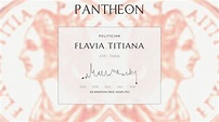Flavia Titiana Biography - Roman empress, wife of emperor Pertinax ...