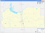 Tate County, MS Zip Code Wall Map Basic Style by MarketMAPS - MapSales
