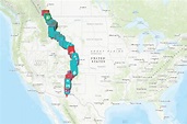 POI Map of the Great Divide Mountain Bike Route - BIKEPACKING.com