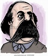 Caricature French Writer Gustave Flaubert Stock Illustration 1244452060 ...