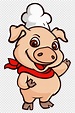 Pig, Piggy, Drawing, Chef, Facial Expression, Nose, Smile, Snout, Pig ...