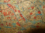 Stadtplan: Großer Stadtplan Ost-Berlin - Straßenkarte, auf Holz a