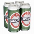 Beck's Lager Beer Can, 4 x 440 ml - Beers UK