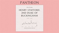 Henry Stafford, 2nd Duke of Buckingham Biography - English nobleman and ...