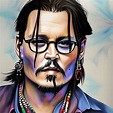 Johnny Depp Painting · Creative Fabrica