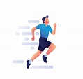 Running man Cartoon character jogging 2981827 Vector Art at Vecteezy