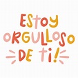 Diseño PNG Y SVG De Doodle Motivacional Cita En Español Orgulloso Para ...