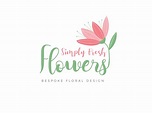 Simple Fresh Flowers Logo Design by Maja Stevanovic on Dribbble