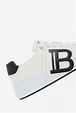 Balmain Zapatillas deportivas B-Court en piel blanca con monograma de ...
