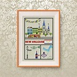 BUY 2 GET 1 FREE New Orleans cross stitch pattern Instant | Cross ...